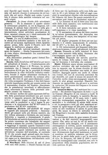 Supplemento al policlinico periodico di medicina, chirurgia ed igiene