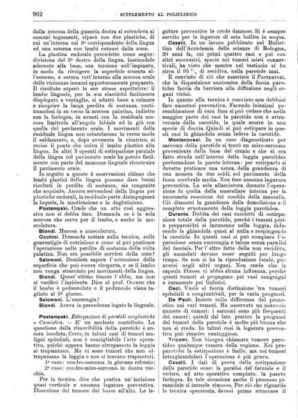 Supplemento al policlinico periodico di medicina, chirurgia ed igiene