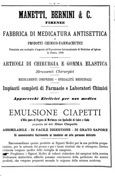 Supplemento al policlinico periodico di medicina, chirurgia ed igiene