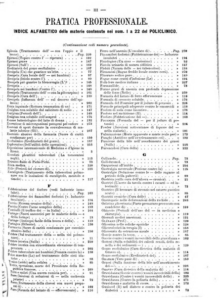 Supplemento al policlinico periodico di medicina, chirurgia ed igiene