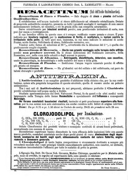 Supplemento al policlinico periodico di medicina, chirurgia ed igiene