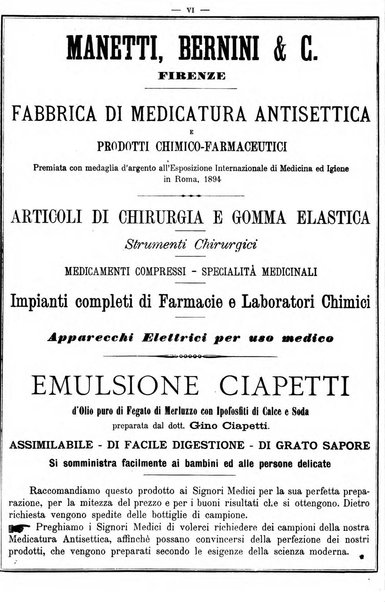 Supplemento al policlinico periodico di medicina, chirurgia ed igiene