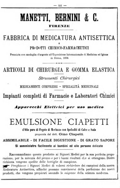 Supplemento al policlinico periodico di medicina, chirurgia ed igiene