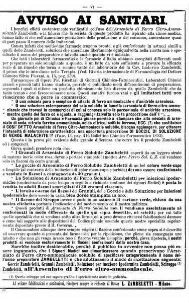 Supplemento al policlinico periodico di medicina, chirurgia ed igiene