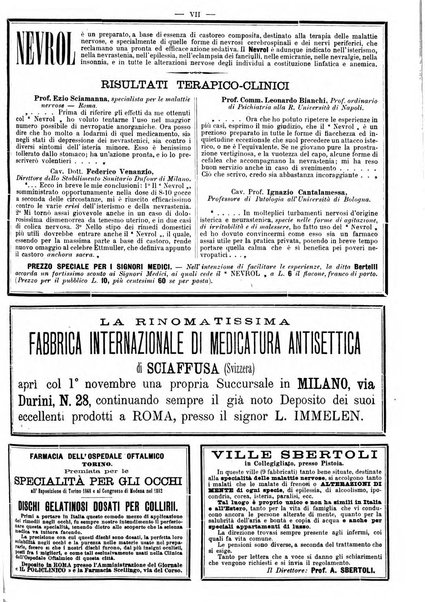 Supplemento al policlinico periodico di medicina, chirurgia ed igiene