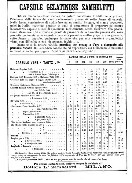 Supplemento al policlinico periodico di medicina, chirurgia ed igiene