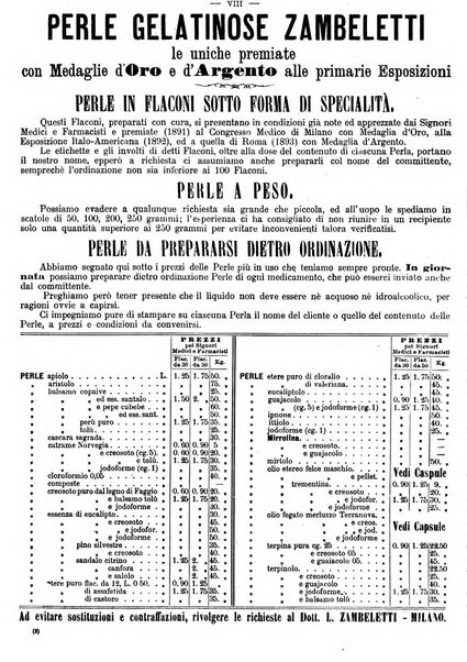 Supplemento al policlinico periodico di medicina, chirurgia ed igiene