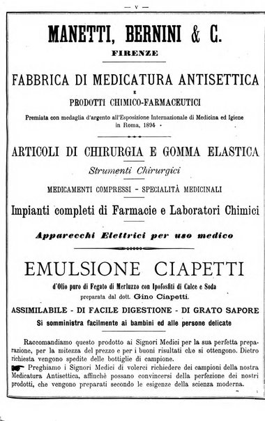 Supplemento al policlinico periodico di medicina, chirurgia ed igiene