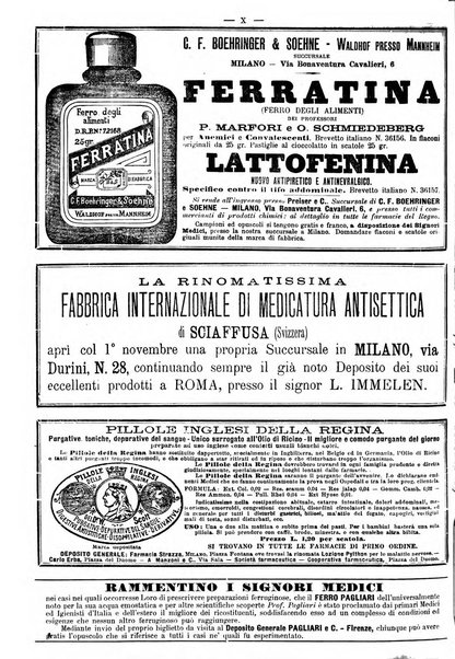 Supplemento al policlinico periodico di medicina, chirurgia ed igiene