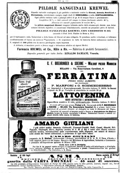 Supplemento al policlinico periodico di medicina, chirurgia ed igiene