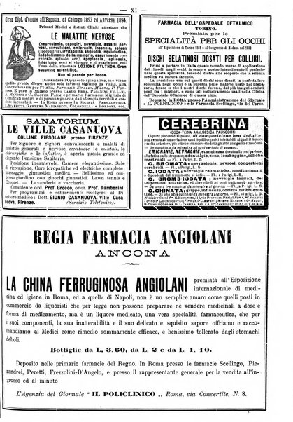 Supplemento al policlinico periodico di medicina, chirurgia ed igiene