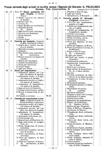 Supplemento al policlinico periodico di medicina, chirurgia ed igiene