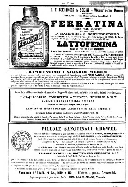 Supplemento al policlinico periodico di medicina, chirurgia ed igiene