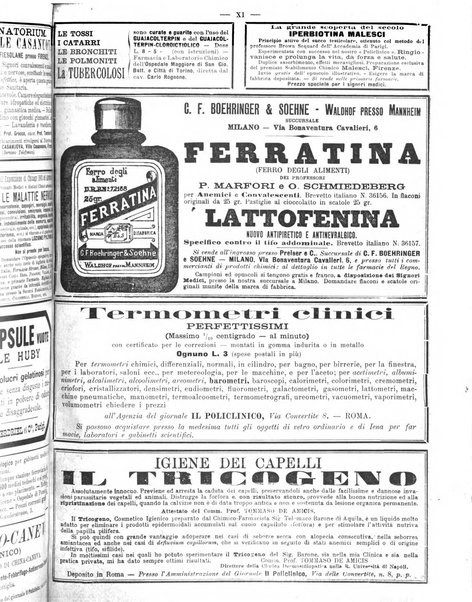 Supplemento al policlinico periodico di medicina, chirurgia ed igiene