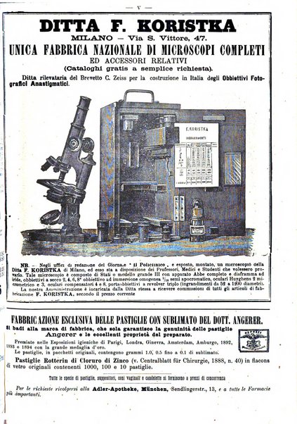 Supplemento al policlinico periodico di medicina, chirurgia ed igiene