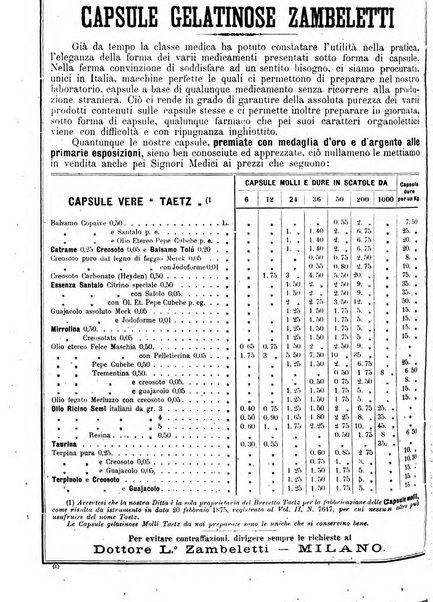 Supplemento al policlinico periodico di medicina, chirurgia ed igiene