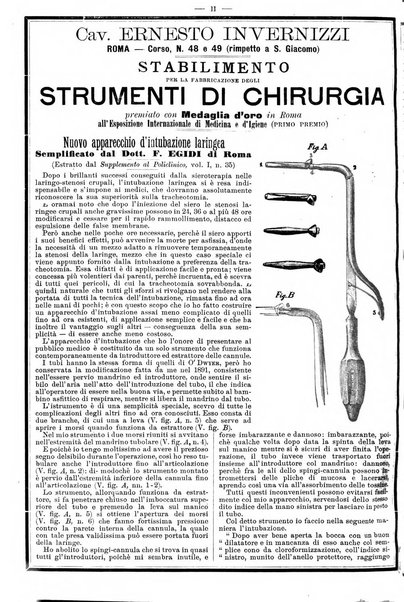 Supplemento al policlinico periodico di medicina, chirurgia ed igiene