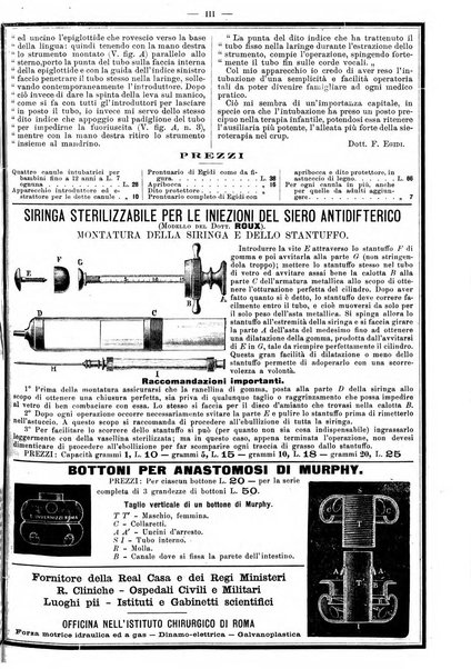 Supplemento al policlinico periodico di medicina, chirurgia ed igiene