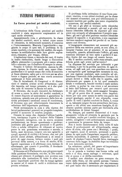 Supplemento al policlinico periodico di medicina, chirurgia ed igiene