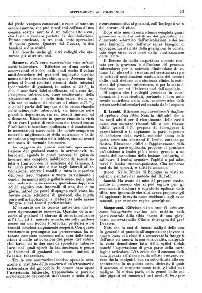 Supplemento al policlinico periodico di medicina, chirurgia ed igiene