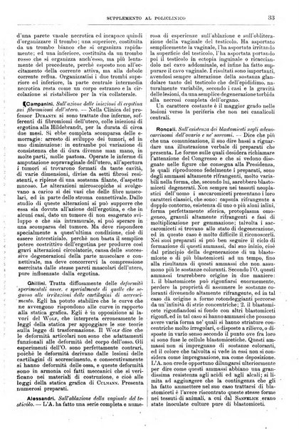 Supplemento al policlinico periodico di medicina, chirurgia ed igiene