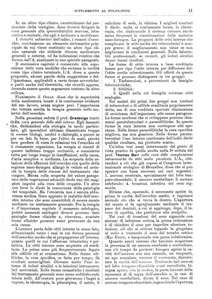 Supplemento al policlinico periodico di medicina, chirurgia ed igiene