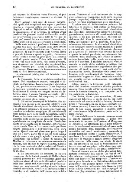 Supplemento al policlinico periodico di medicina, chirurgia ed igiene