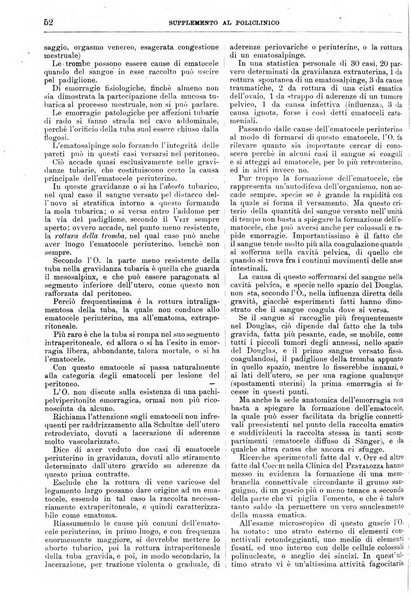 Supplemento al policlinico periodico di medicina, chirurgia ed igiene