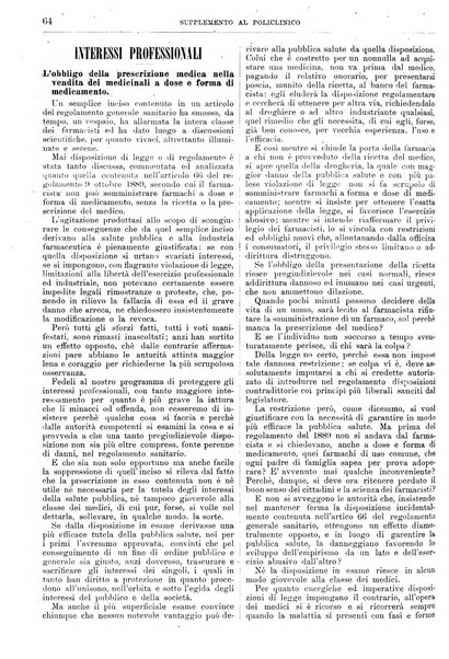 Supplemento al policlinico periodico di medicina, chirurgia ed igiene