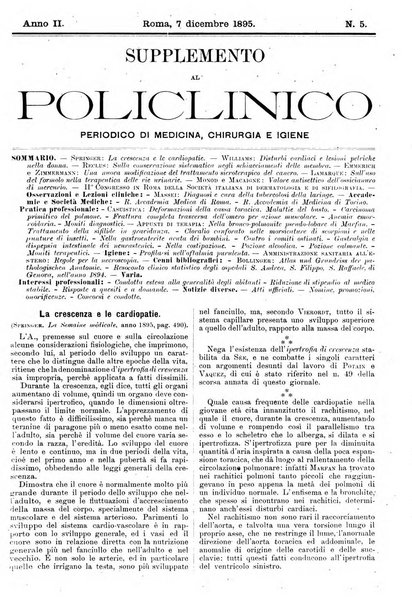 Supplemento al policlinico periodico di medicina, chirurgia ed igiene