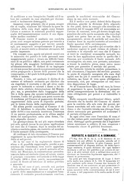 Supplemento al policlinico periodico di medicina, chirurgia ed igiene