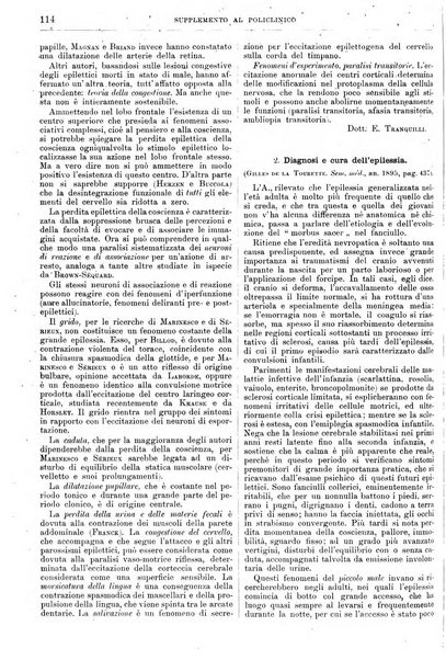 Supplemento al policlinico periodico di medicina, chirurgia ed igiene