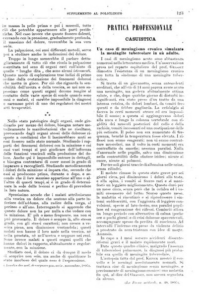 Supplemento al policlinico periodico di medicina, chirurgia ed igiene