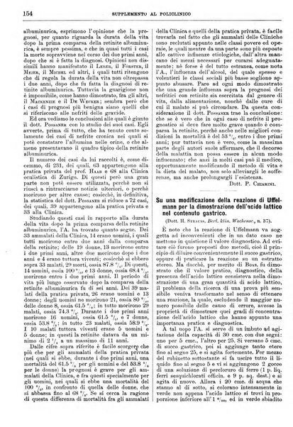 Supplemento al policlinico periodico di medicina, chirurgia ed igiene