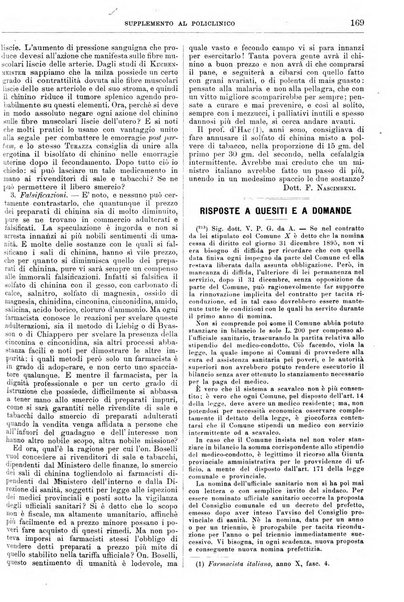 Supplemento al policlinico periodico di medicina, chirurgia ed igiene