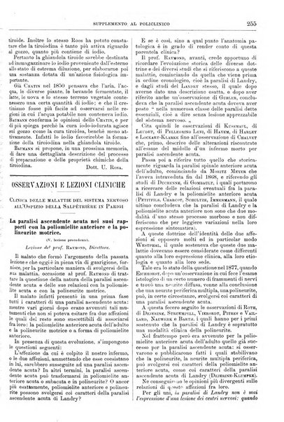 Supplemento al policlinico periodico di medicina, chirurgia ed igiene