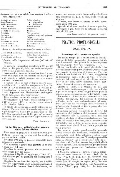 Supplemento al policlinico periodico di medicina, chirurgia ed igiene