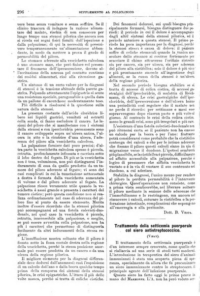 Supplemento al policlinico periodico di medicina, chirurgia ed igiene