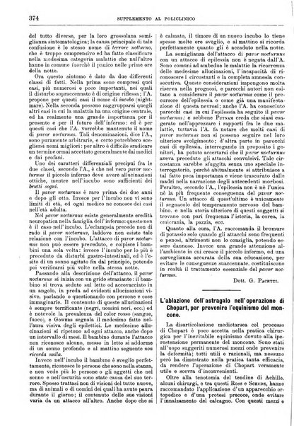 Supplemento al policlinico periodico di medicina, chirurgia ed igiene