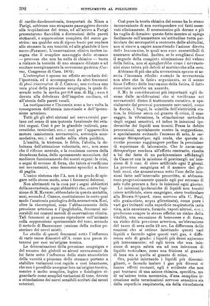 Supplemento al policlinico periodico di medicina, chirurgia ed igiene