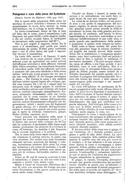 Supplemento al policlinico periodico di medicina, chirurgia ed igiene