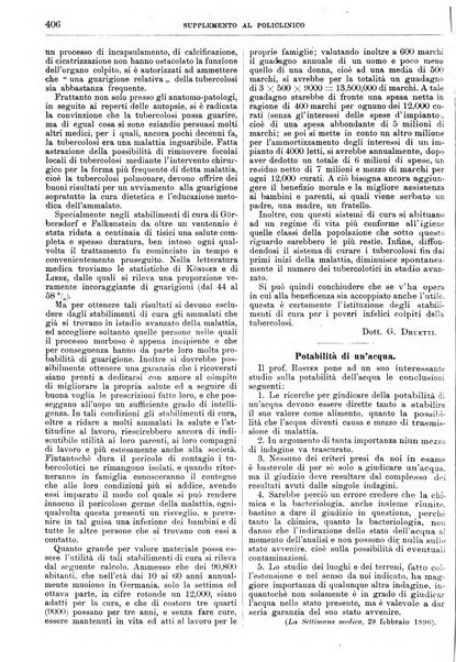 Supplemento al policlinico periodico di medicina, chirurgia ed igiene