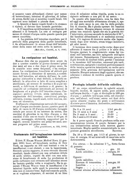 Supplemento al policlinico periodico di medicina, chirurgia ed igiene