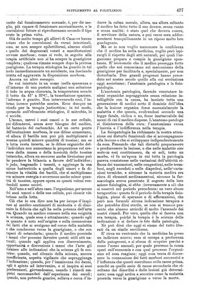 Supplemento al policlinico periodico di medicina, chirurgia ed igiene