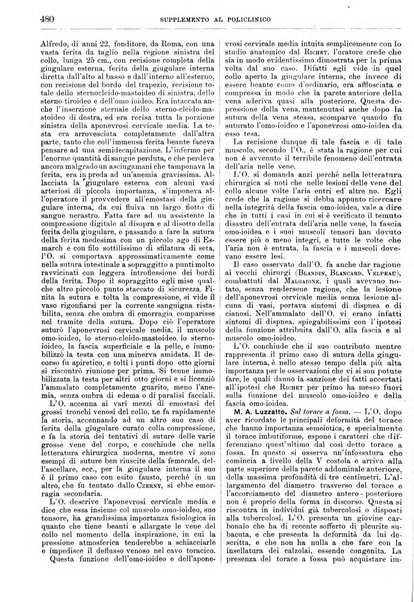 Supplemento al policlinico periodico di medicina, chirurgia ed igiene