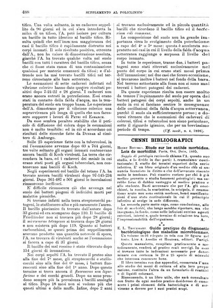 Supplemento al policlinico periodico di medicina, chirurgia ed igiene