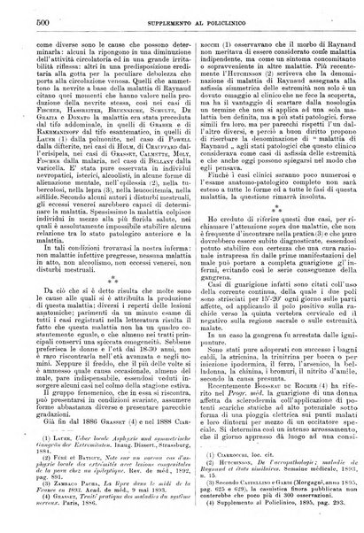 Supplemento al policlinico periodico di medicina, chirurgia ed igiene