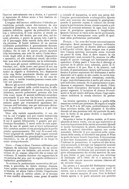 Supplemento al policlinico periodico di medicina, chirurgia ed igiene