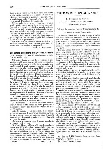 Supplemento al policlinico periodico di medicina, chirurgia ed igiene