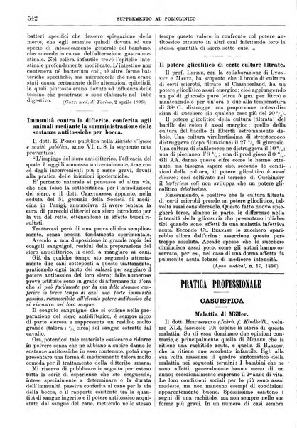 Supplemento al policlinico periodico di medicina, chirurgia ed igiene